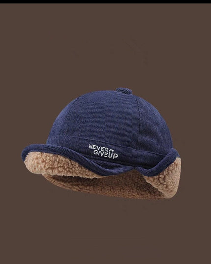 Internet Celebrity Ins Cashmere Thick Warm Duck Tongue Earflaps Cap