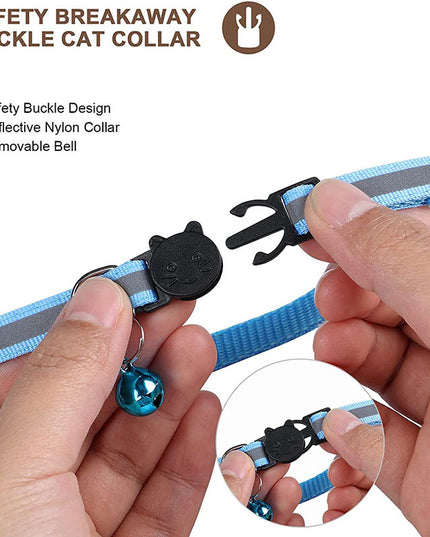 Airtag Pet Collar With Bell Reflective Adjustable Anti-lost Cat Dog Collar