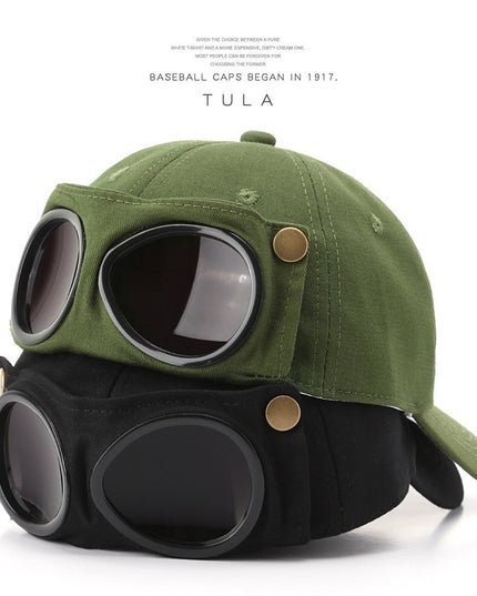 Pilot Hat Personalized Glasses Peaked Cap Male Sunglasses Sunshade Spring And Summer All-match