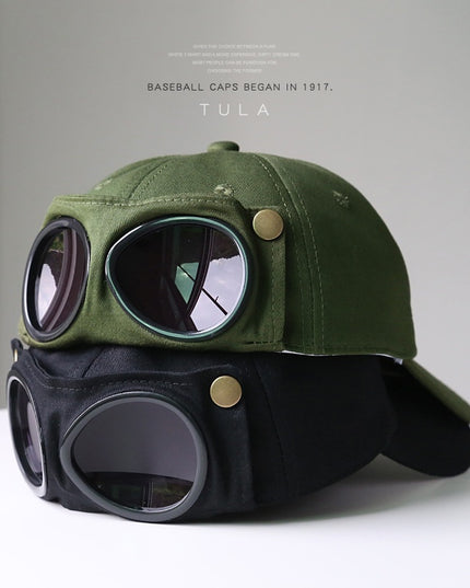 Pilot Hat Personalized Glasses Peaked Cap Male Sunglasses Sunshade Spring And Summer All-match