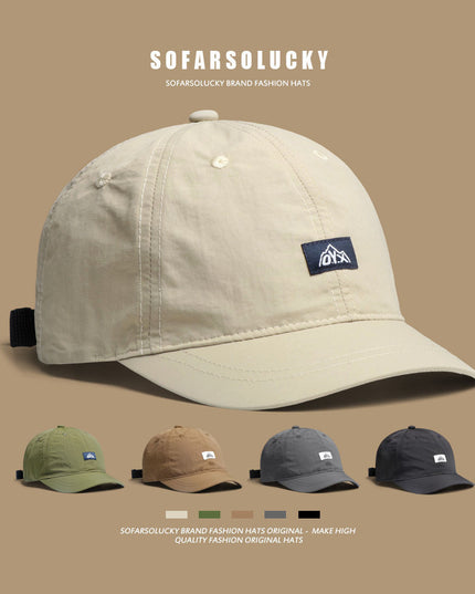 Simple Versatile American Retro Short-brim Cap
