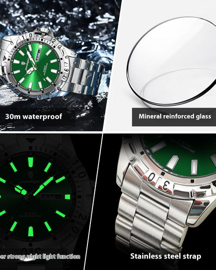 Swiss Brand Waterproof Fashion New Men's Super Strong Luminous Watch