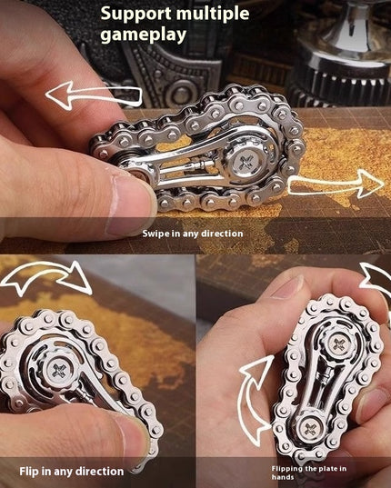 Big And Small Gear Chain Fingertip Gyro Decompression Toy