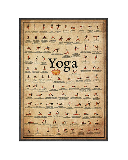 Yoga Pose Poster Illustration Background Wall