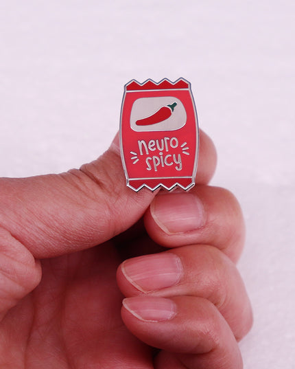 Nerve Spicy Sauce Pack Enamel Pin Mental Health Awareness Brooch Ornament