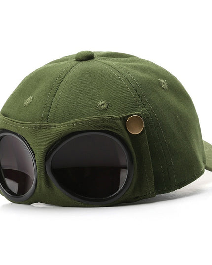 Pilot Hat Personalized Glasses Peaked Cap Male Sunglasses Sunshade Spring And Summer All-match