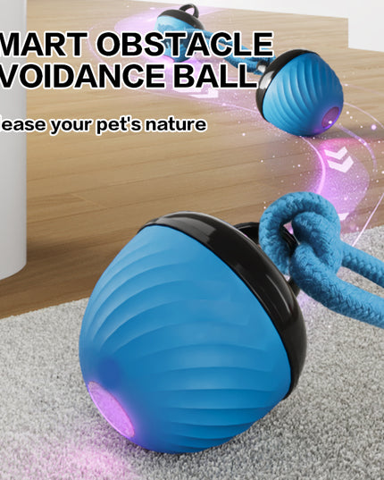 Smart Dog Cat Toy Ball Electronic Interactive Pet Toy Moving Ball Rope USB 3 Modes Automatic Moving Bouncing For Puppy Chew Products Pets Products
