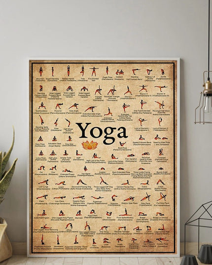 Yoga Pose Poster Illustration Background Wall