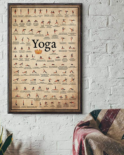 Yoga Pose Poster Illustration Background Wall