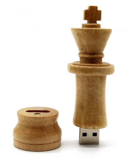 Wooden Chess Pen Drive King Usb  Drive Wood Memory Stic