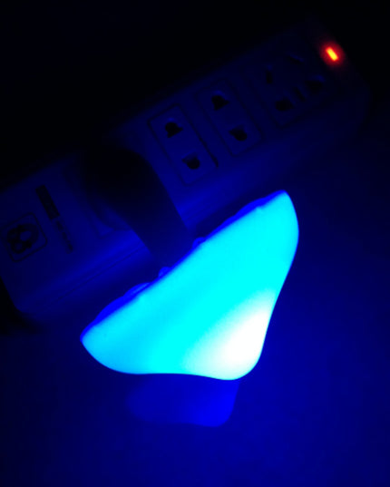 LED Night Light Mushroom Wall Socket Lamp EU US Plug Warm White Light-control Sensor Bedroom Light Home Decoration