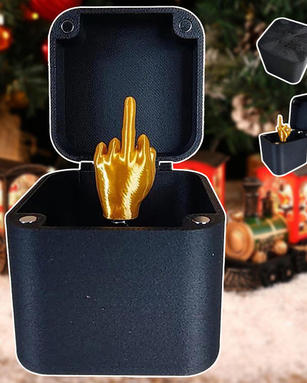 Middle Finger In Box Christmas Box Funny Creative Gifts Office Desk Decoration Home Decoration