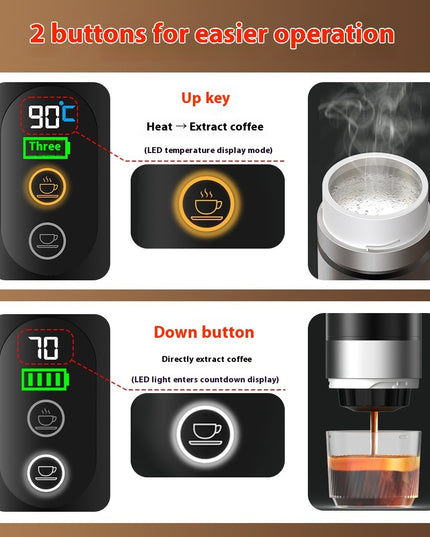 Portable Household Small American Pressure Heating Coffee Machine