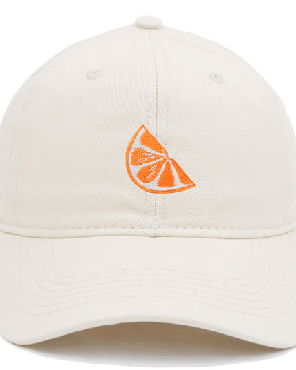 Orange Embroidered Baseball Cap Women's Cotton Soft Top