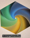 Orange Yellow Blue / Side Diameter 12cm