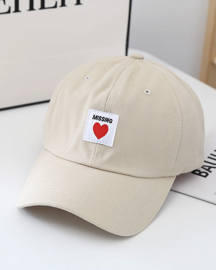 Fashion Love Patch Curved Brim Baseball Hat
