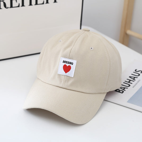 Fashion Love Patch Curved Brim Baseball Hat