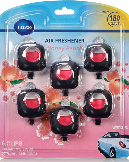 6 Scent 6 Clips Car New Car Scent Car Air Freshener Car Vent Clip, Long Lasting, 4ml Per Unit Safe Materials Easy To Use, Refresh Anytime