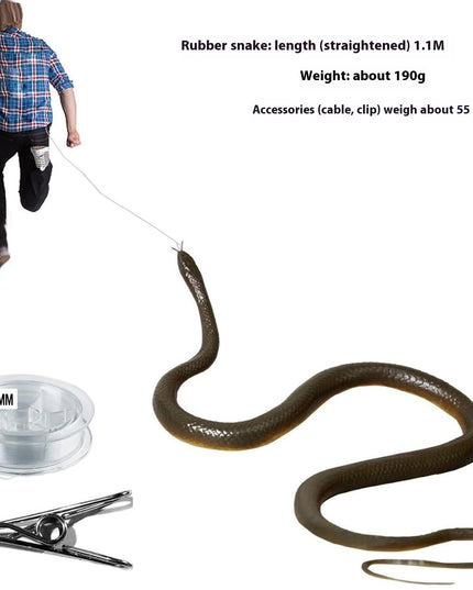 Whole Rubber Snake Chasing Props Golf Prank Toy