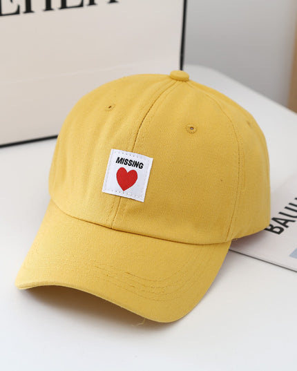 Fashion Love Patch Curved Brim Baseball Hat