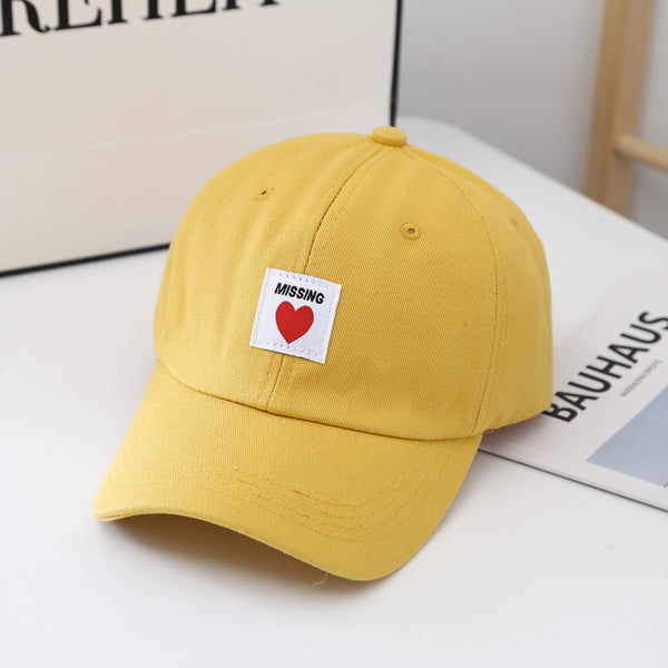 Fashion Love Patch Curved Brim Baseball Hat