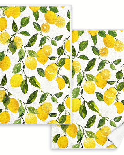 Household Polyester Digital Printing Green Lemon Dishwashing Scouring Pad
