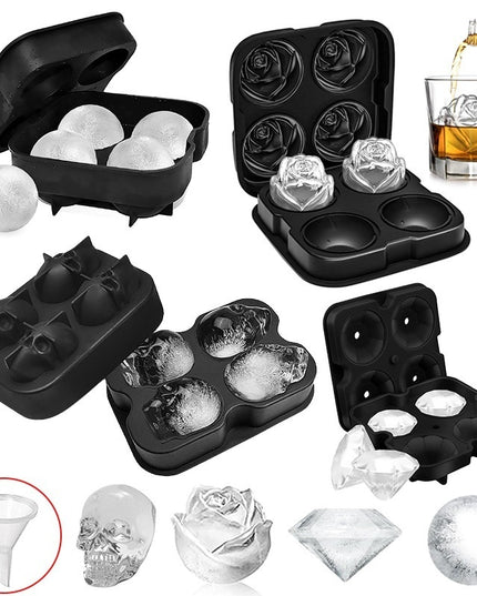 Creative Skull Rose Silicone Ice Grid Mold