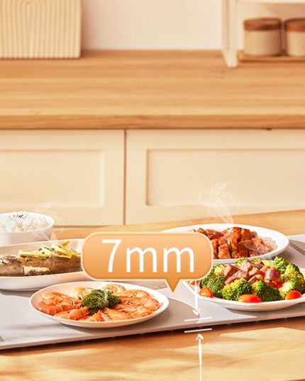 Silicone Flexible Foldable Warm Chopping Board Food Insulation Board Hot Food Treasure Storage Digital Display Insulation Chopping Board