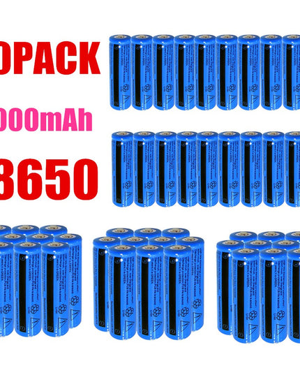 50&100pcs  Battery 3.7V Rechargerable Li-ion 3000mAh 18650 Batteries For Torch Flashlight Laser Headlamp
