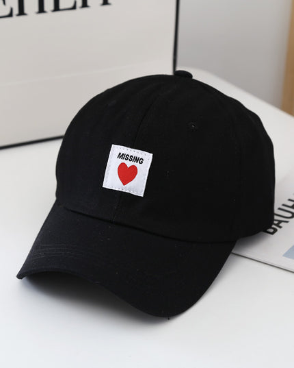 Fashion Love Patch Curved Brim Baseball Hat