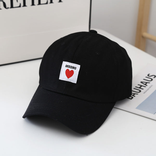Fashion Love Patch Curved Brim Baseball Hat