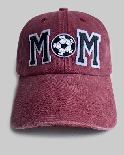 Retro Simple Football Mom Letter Embroidered Baseball Cap