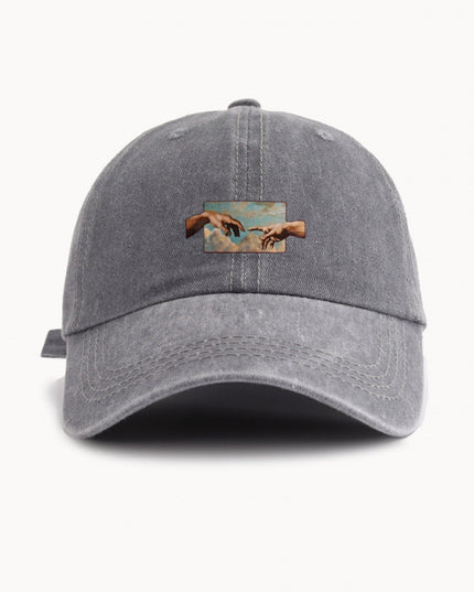 Water-washed Vintage Baseball Cap With A Wide Brim