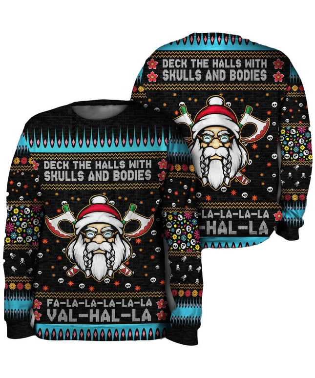Christmas Printed Cartoon Round Neck Sweater