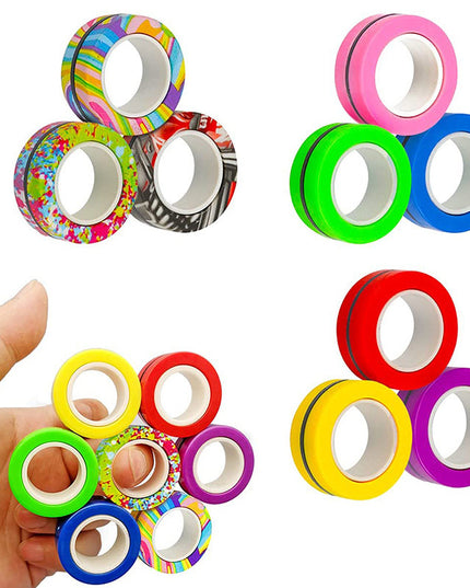 Camouflage Moonlight Magnetic Fingertip Spinning Top Decompression Toy Set