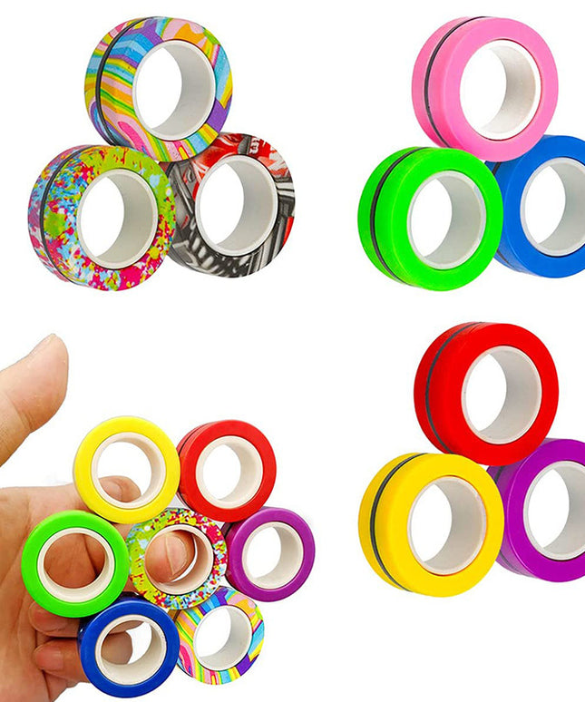 Camouflage Moonlight Magnetic Fingertip Spinning Top Decompression Toy Set