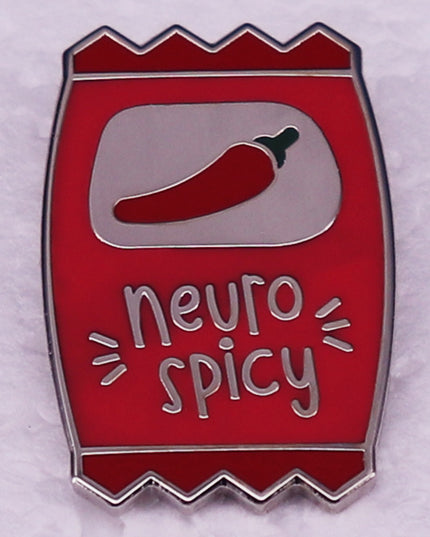 Nerve Spicy Sauce Pack Enamel Pin Mental Health Awareness Brooch Ornament