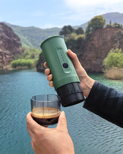 Portable Outdoor Coffee Machine Handheld Electric Ground Coffee Capsule Travel Car Charger
