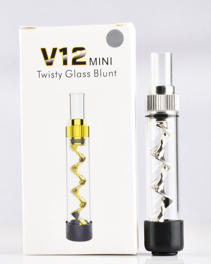 Spiral Pipe Atomizer Mini Pipe Glass Twisty Blunt Dry Herb