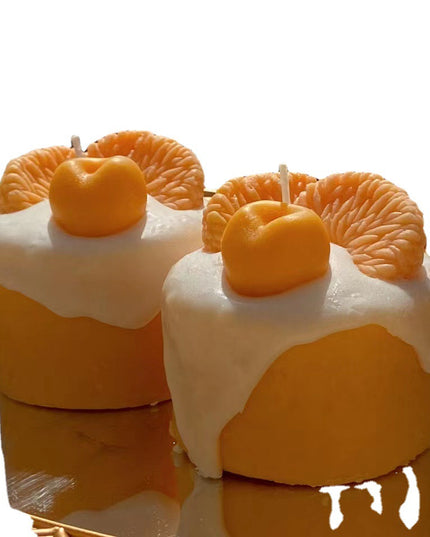Orange Cute Fruit Cream Cupcake Scented Candles
