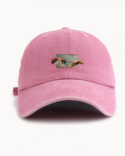 Water-washed Vintage Baseball Cap With A Wide Brim
