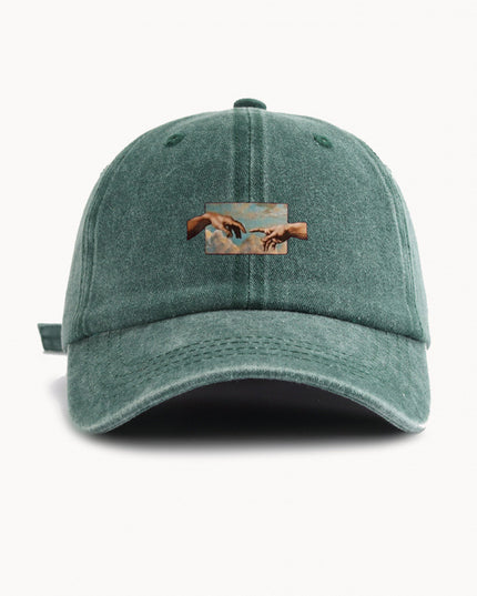 Water-washed Vintage Baseball Cap With A Wide Brim