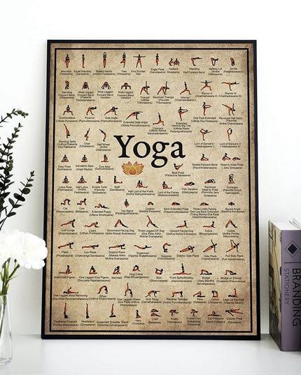 Yoga Pose Poster Illustration Background Wall