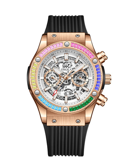 Men's Fashionable All-match Waterproof Multi-functional Quartz Watch