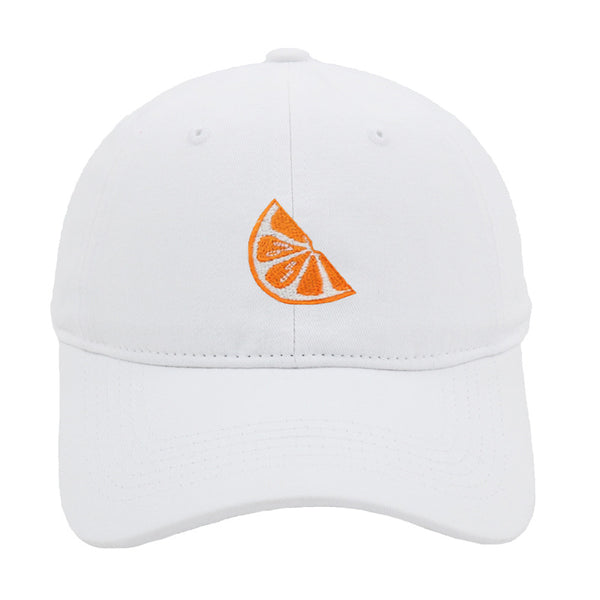 Orange Embroidered Baseball Cap Women's Cotton Soft Top